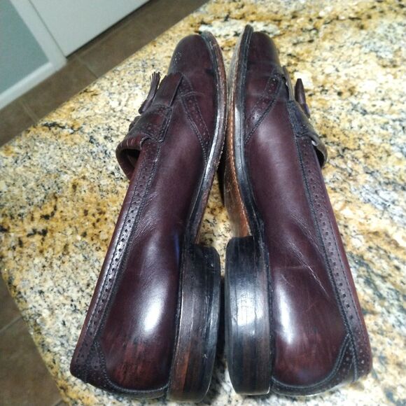 Allen Edmonds Bridgeton Men's Leather Tassel Loafers Burgundy Size 9.5 A 5079 - Picture 6 of 14